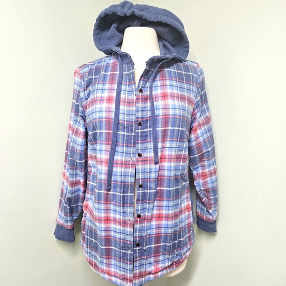 L.L. Bean Jackets & Blazers - L.L. Bean Flannel Hoodie Shacket Women Plaid Lined Outdoor Cabin Camp XSmall